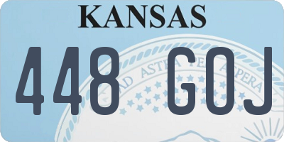 KS license plate 448GOJ