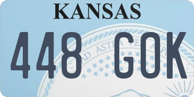 KS license plate 448GOK