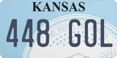 KS license plate 448GOL
