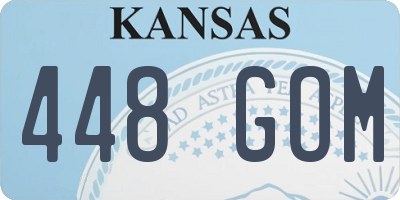 KS license plate 448GOM