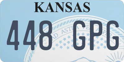 KS license plate 448GPG