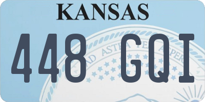 KS license plate 448GQI
