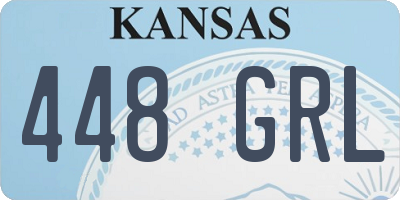 KS license plate 448GRL