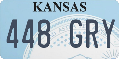 KS license plate 448GRY
