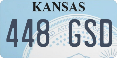 KS license plate 448GSD