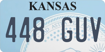 KS license plate 448GUV