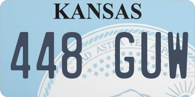 KS license plate 448GUW