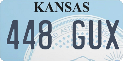 KS license plate 448GUX