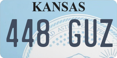 KS license plate 448GUZ