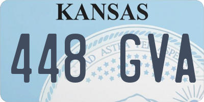 KS license plate 448GVA
