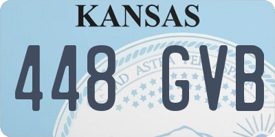 KS license plate 448GVB