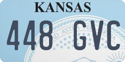 KS license plate 448GVC