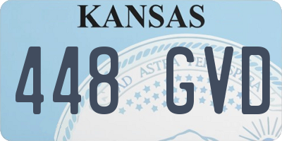 KS license plate 448GVD