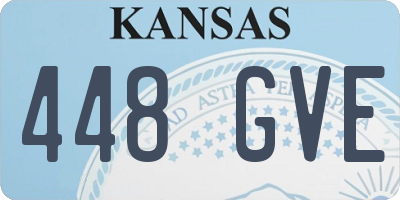 KS license plate 448GVE