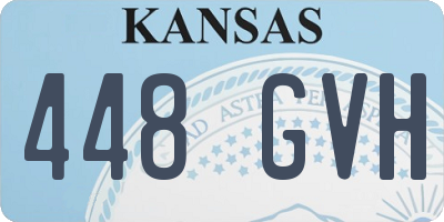 KS license plate 448GVH