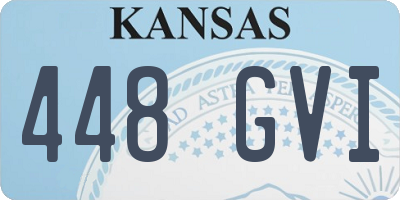 KS license plate 448GVI