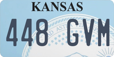 KS license plate 448GVM