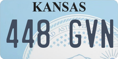 KS license plate 448GVN