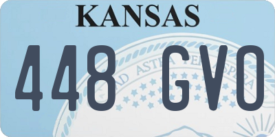 KS license plate 448GVO