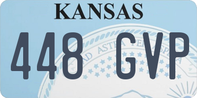 KS license plate 448GVP