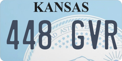 KS license plate 448GVR
