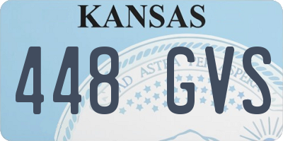 KS license plate 448GVS