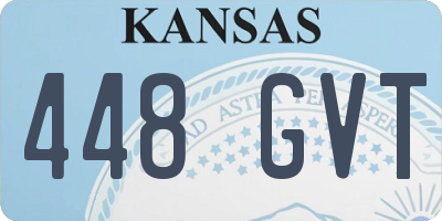 KS license plate 448GVT