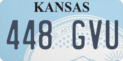 KS license plate 448GVU