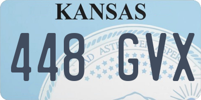 KS license plate 448GVX