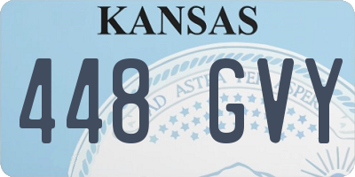 KS license plate 448GVY