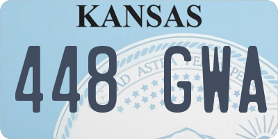 KS license plate 448GWA
