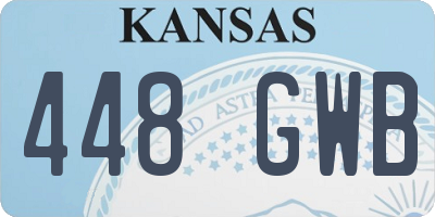 KS license plate 448GWB