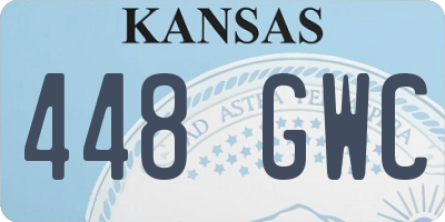 KS license plate 448GWC