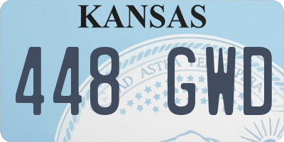 KS license plate 448GWD