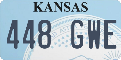 KS license plate 448GWE
