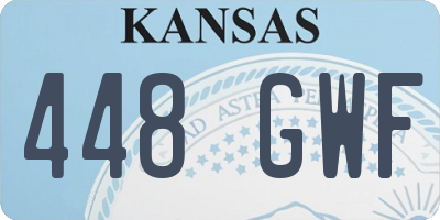KS license plate 448GWF