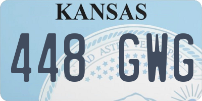 KS license plate 448GWG