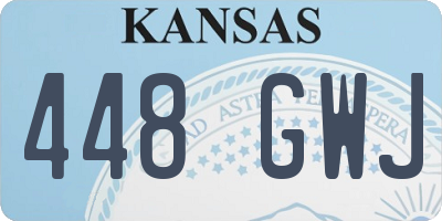 KS license plate 448GWJ