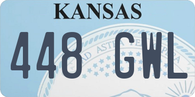 KS license plate 448GWL