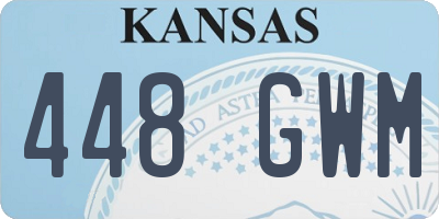 KS license plate 448GWM