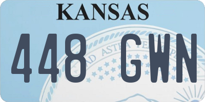 KS license plate 448GWN