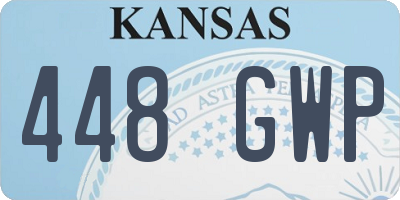 KS license plate 448GWP