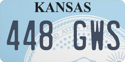 KS license plate 448GWS
