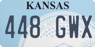 KS license plate 448GWX