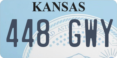 KS license plate 448GWY