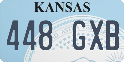 KS license plate 448GXB