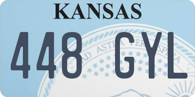 KS license plate 448GYL
