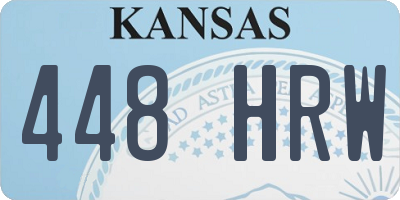 KS license plate 448HRW