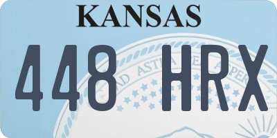 KS license plate 448HRX