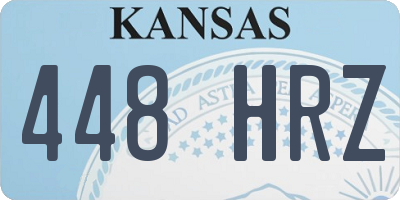 KS license plate 448HRZ